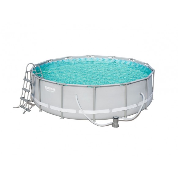 Kit Piscine Tubulaire Ronde Bestway Power Steel Frame Pool D 427 M X Ht 122 M