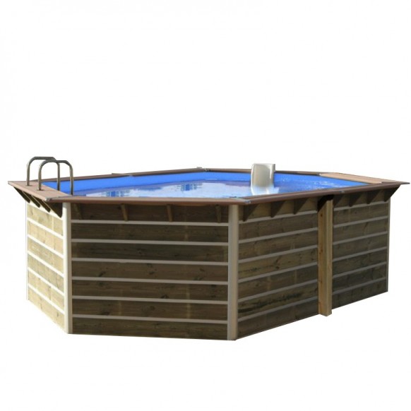 Piscine Bois Waterclip Optimum Hexagonale Allongée Tasos